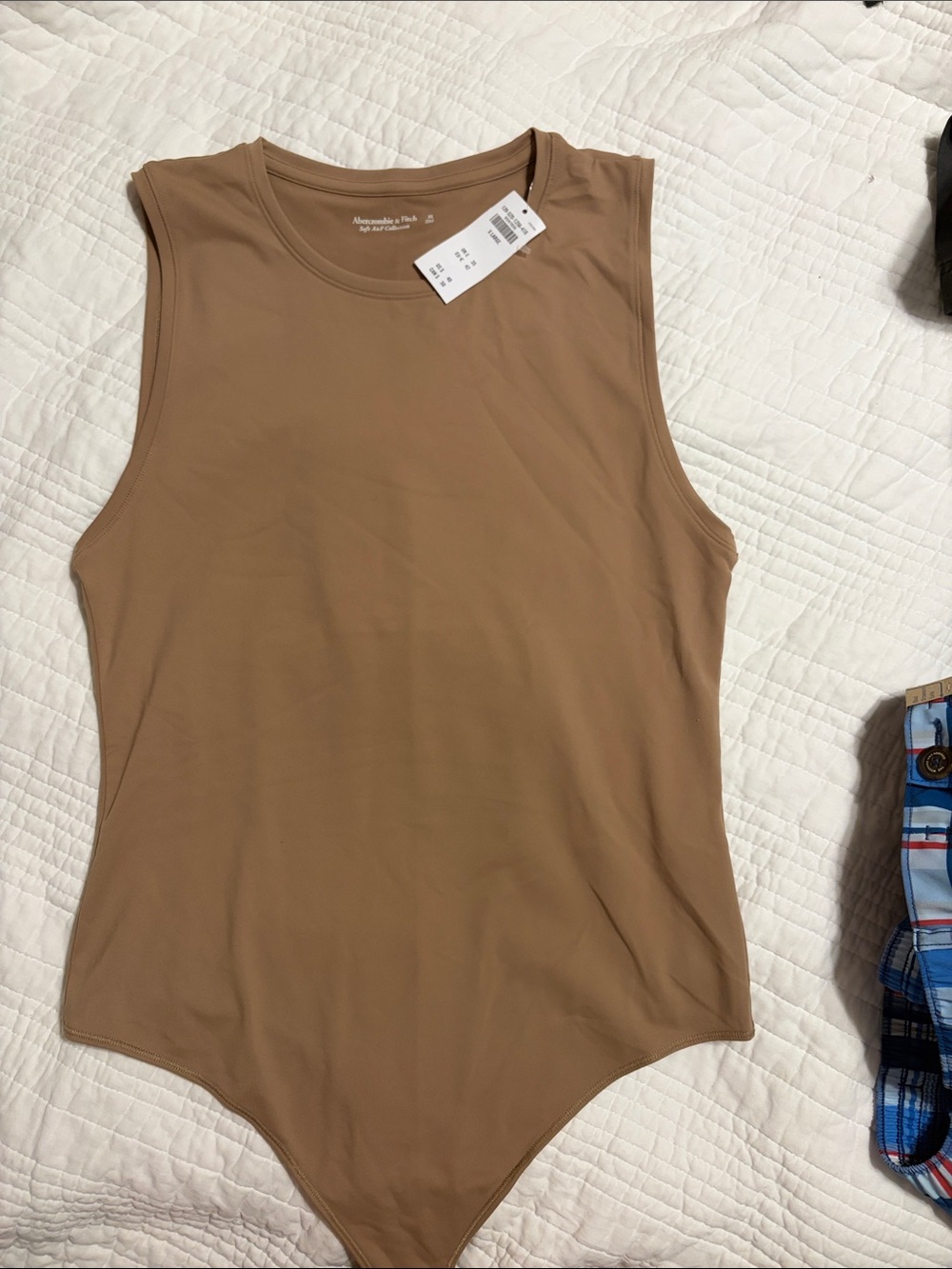 Abercrombie & Fitch Sleeveless Bodysuit - Camel